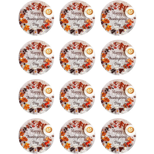 Hálaadás VI - Ehető cupcake díszek - 5 cm-es cupcake (12 db/lap)