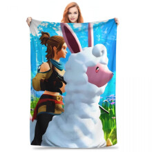 Pal World Anime -peitto - 152 cm x 127 cm pehmeä flanellifleece, kevyt ja lämmin, teini-ikäisille, toimistoon, sohvalle, matkalle, piknikille,