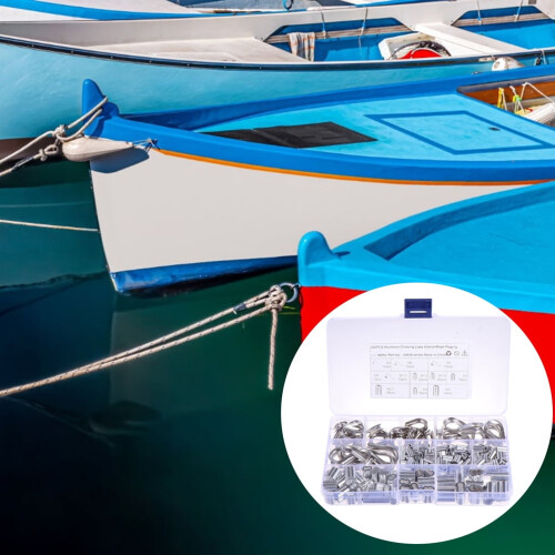 Σετ 250 τεμαχίων δαχτυλιδιών αλουμινίου με οβάλ σύνδεσμο, σχοινιά για σκύλους, 2