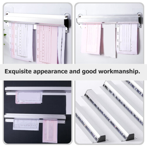 Document Storage Folder Aluminum Bracket Office Desk Receipt Organizers Note Holder Ticket for Restaurant 2