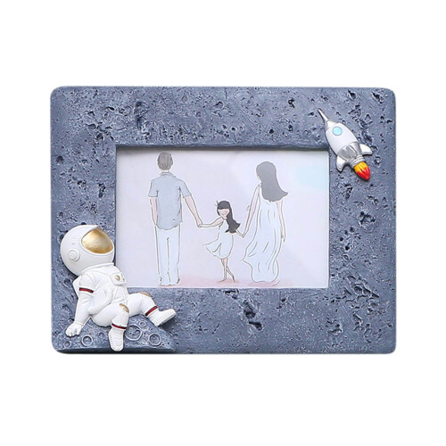 Κορνίζα φωτογραφιών EQWLJWE Astronaut Resin για επιτραπέζια διακόσμηση, στολίδι, 1