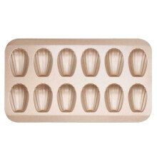 Moule à madeleines antiadhésif en acier au carbone, 12 cavités, en forme de coquillage