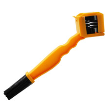 XIUH Tool Series 4PCS Motorcycle Chain Hair Brush Mountain Bike Square Head Tooth Plate Cleaning Brush Bike Chain Washer (Yellow)