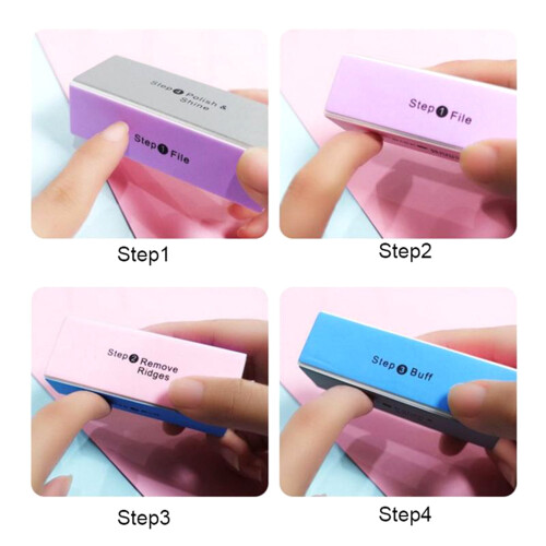 Happydeer Rectangular Sponge Four Sides Buffer Nail File Grinder Polishing Manicure Tool 1