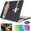Capa para MacBook Pro de 16 polegadas (A2485), lançamento de 2021, com estampa fosca e colorida de girafa e toque suave. 1