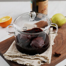 Glass Saucepan with Cover,Stovetop Cooking Pot with Lid and Handle Simmer Pot Clear Soup Pot High Borosilicate 1600ML