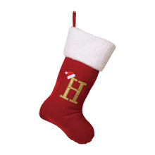 Meias de Natal de veludo vermelho de alta qualidade com letras douradas, kits de presentes para adultos com nome personalizado.