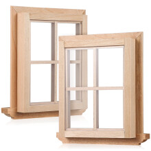 Miniatur-Fensterrahmen aus Holz, vier Fenster, Puzzle-Bastelset, Spielzeug, Viscious Fun Birch, 2 Stück