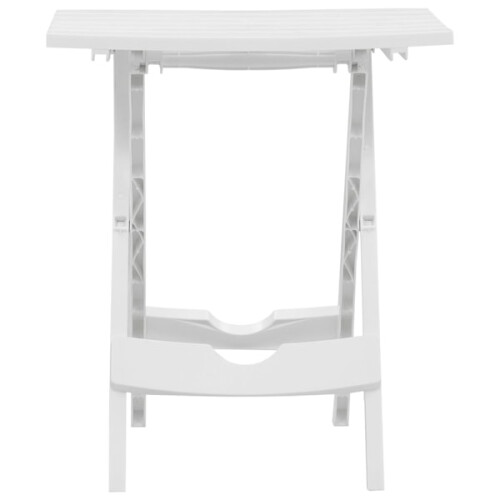 vidaXL Πτυσσόμενο Τραπέζι Κήπου 44,5 x 38,5 x 50 εκ. Λευκό 2