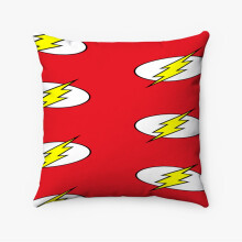 Taie d'oreiller personnalisée avec motif logo AIVO Flash, compatible avec un coussin de 45 x 45 cm, housse carrée personnalisée en polyester pour