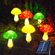 Harpi Solar Padverlichting voor Buiten, 8 Modi Waterdichte Solar Tuinverlichting met Paddenstoeldesign, Geschikt voor Tuin- en Terrasdecoratie