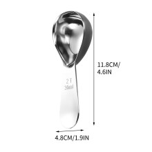 Fanshiluo Edelstahl-Kaffeelöffel 2 EL (30 ml) Messlöffel mit kurzem Griff für gemahlenen Kaffee, Tee, Zucker, Mehl – Exakte Dosierung