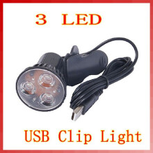 USB3LED-Klemmleuchte mit Clip für Schreibtisch, Laptop oder PC