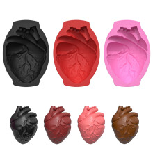 Stampo in silicone per torte di Halloween Hariumiu a forma di cuore umano realistico, riutilizzabile e facile da pulire, strumento fai da te per