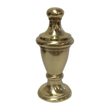 Royal Designs, Inc. Enkel vasedesign-finial til lampeskærm, F-5061PB-1, poleret messing, enkelt