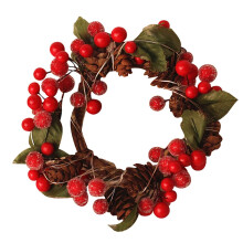 Liquidação de decoração de Natal Tahtuvzn! Guirlanda luminosa de LED de 14 cm para pendurar na porta ou janela, com flores iluminadas em rattan.
