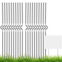 Piquets pour panneaux de jardin, lot de 20, 33 cm, en métal galvanisé robuste.