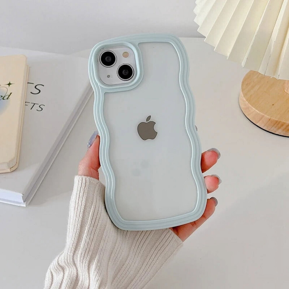Phone Case Soft Wavy Lines For Compatible With Iphone 11 12 13 14 15 Pro Max Candy Bumper Transparent Cover 9773935031340
