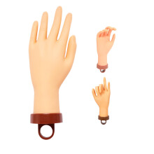 Practice Hand for Acrylic Nails with Realistic Bendable Fingers, Full Size Silicone Nail Art Display