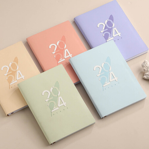 Cailmei Desktop Calendar Organizer Notepad Daily Planner Pink 2