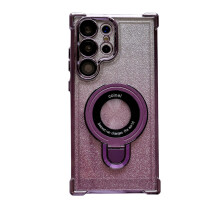 Kompatibel med Samsung Galaxy S24Ultra, S23, S22 MagSafe stativcover, galvaniseret gradueret, faldsikker og fingeraftryksfri