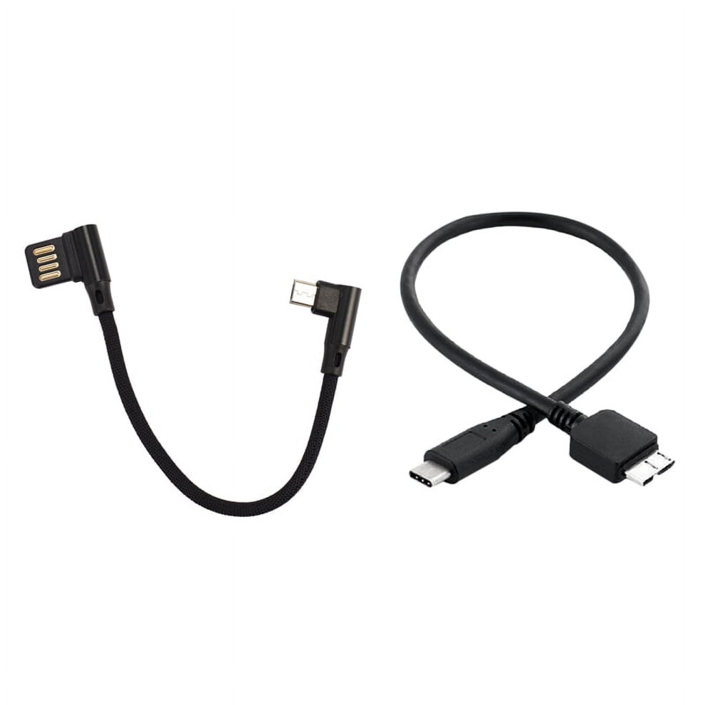 15Cm -Usb 5Pin Right Angle To Left & Phone V8 & Hard Drive Cable,Usb 3.1 Type-C Male To Usb 3.0 -B 9418476337017