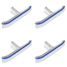4X Pool Brush, Swimming Pool Wall & Tile Brush 18 Inch Swimming Pool Cleaning Pole Brush Head Replacement Brush,Blue