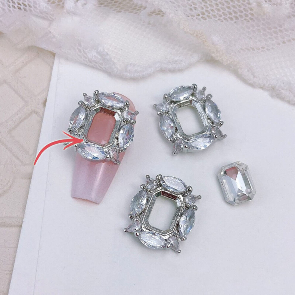 3D Bow Rhinestone Nail Charms Hollow Metal Butterfly Decorations for Stylish Nail Art