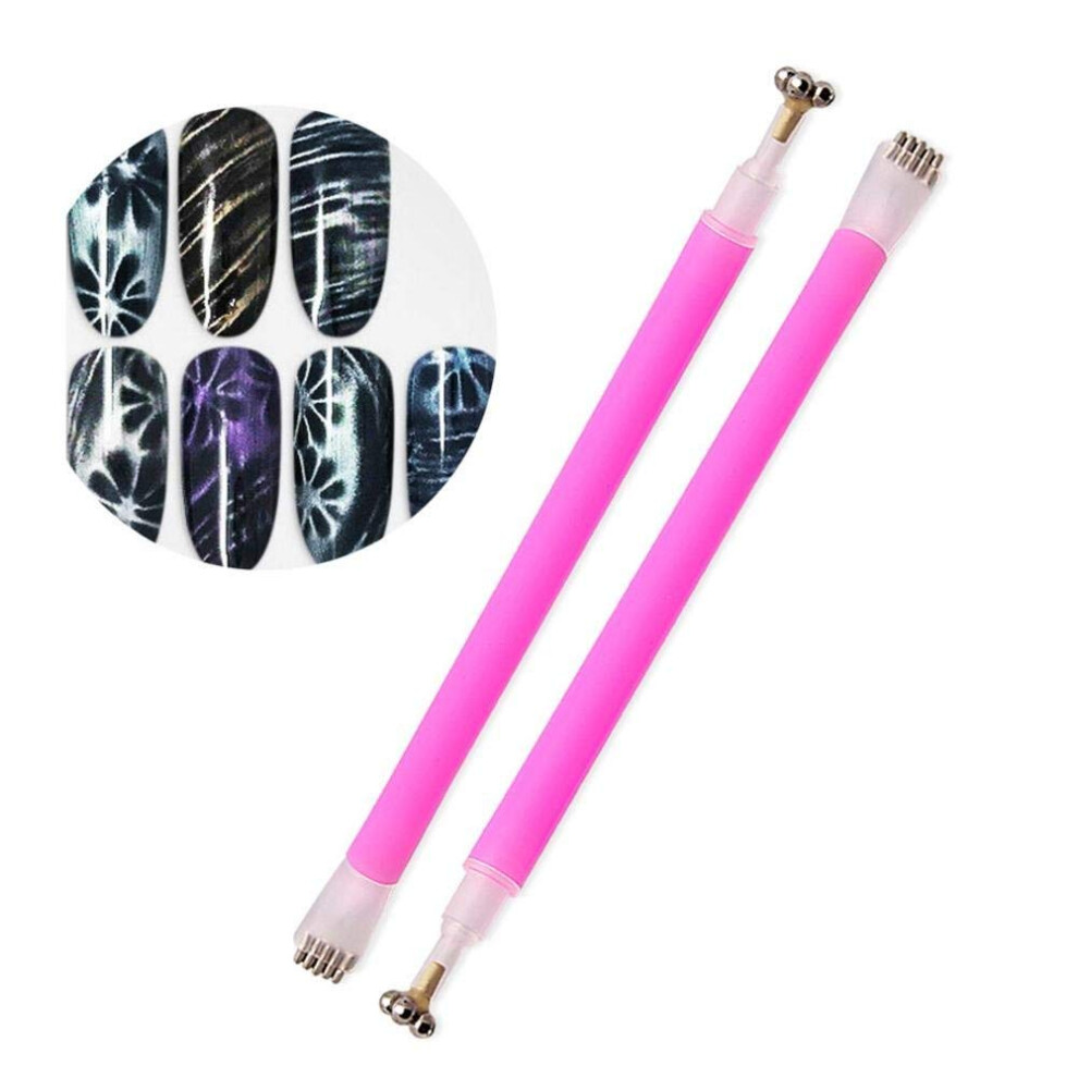 Magnetic Nail Art Pen Cat Eye Magnet DualHead Design 13CM Tool for Salon and Home Use