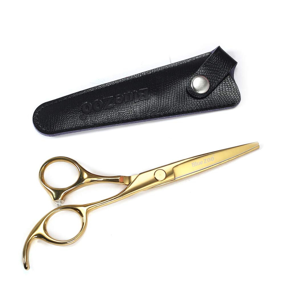 Professional Hair Cutting Scissors 5.5 Inch Barber Shears with Rounded Tip for Beard and Moustache