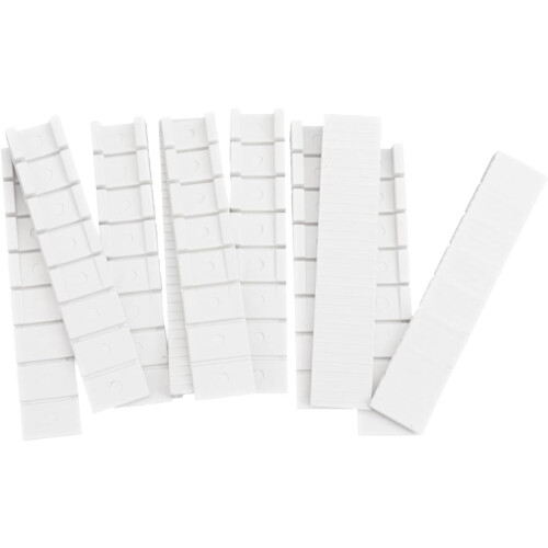 Furniture Leveling Shims 20 Pack Plastic AntiSlip Stackable Wedges for Tables Sofas Cabinets White 2