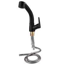 Stylish Black Brass Faucet, Stainless Steel Kitchen Faucet Elevating Your Kitchen Decor, Equipped With A Pull-Out Design And Automatic Return To