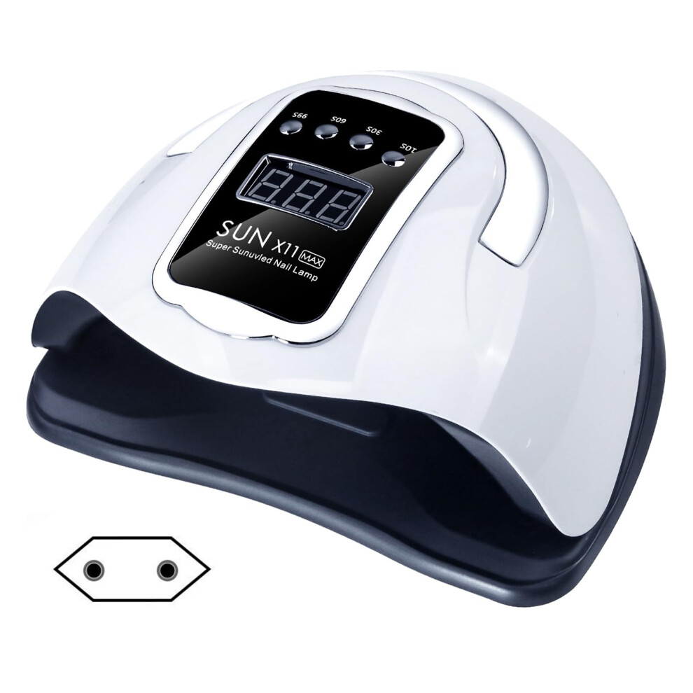 280W UV LED Nail Lamp for Gel Polish, Fast Even Curing with Timer and Sensor, Large Space
