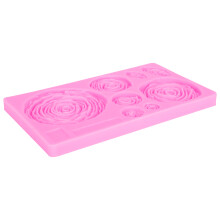 Moule à gâteau au motif floral 20 x 11,5 x 1,3 cm rose