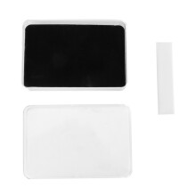 Holdbar PVC vertikal beskyttelsesærme vandtæt transparent non-stick matteret mat overflade kortholderbeskytter med bueåbningsdesign til ID-kort