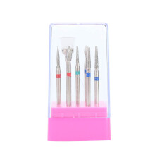 Burghiu de unghii din carbură de tungsten, set de burghie de unghii, formă de flacără, burghie pentru cuticule, pentru manichiură, lustruire și