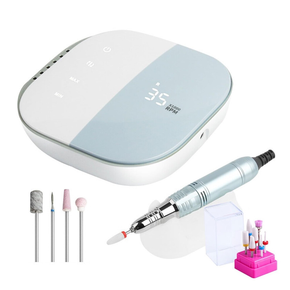 Electric Nail Drill 35000RPM Touch Screen Rechargeable Cordless for Acrylic and Gel Nails
