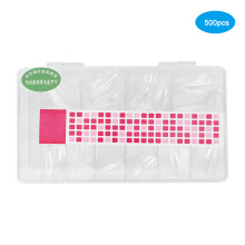 Acrylic Artificial Tips With Fast Drying Nail Gule Kit French Style False Nails Tips Natural Fit Effect Quick Bonding Strong Adhesive Half Cover Cl