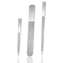 Sapphire Nail File Metal Nail Files Stainless Steel Double Side Manicure Tool Fine Grit Finish Remove Rough Edges Ergonomic Handle Nail Care Kit For