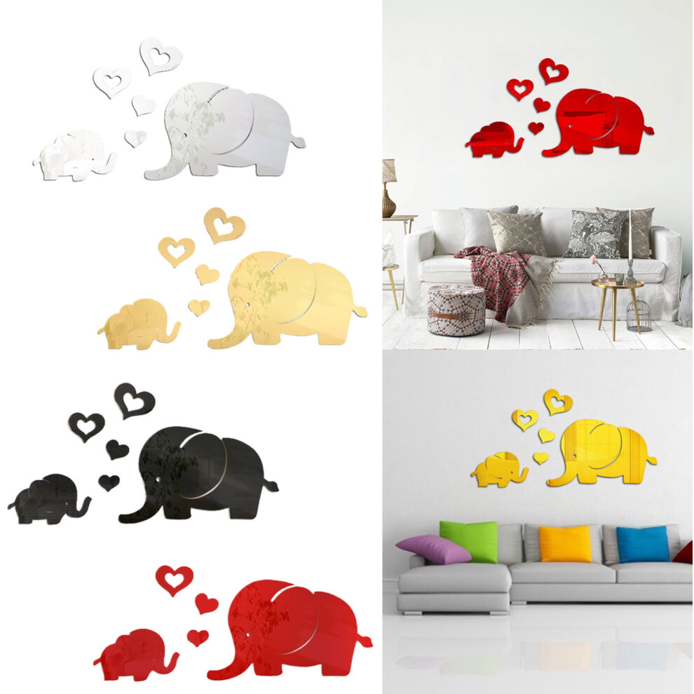 Clearace TOFOTL Elephant Wall Sticker Decor Mirror Sticker DIY Decal Removable Art Baby Children Room Mural