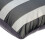 Capa de Almofada HomeCentric Cinza Listrada 30x30cm (12x12 polegadas) Pacote com 2 - Couro Sintético com Blocos de Cores - Prata Alternada 2