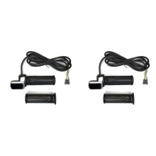 2 paar waterdichte LCD-display handvatten voor elektrische fietsen, 48V, motorfietsen, elektrische scooters en e-bikes met draaigashendel