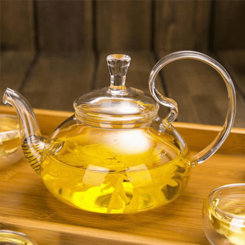 2X650Ml Θερμαντική Υψηλή Λαβή Λουλουδιών Γυάλινη Τσαγιέρα με Σουρωτήρι 2