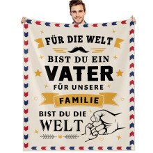 Polyester Throw Blanket 130x150cm Beige Letter Print Wrinkle Resistant Soft for Home Travel Camping Adults