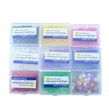100pcs Fáinní Cód Fiaclóireachta Fáinní Cód Dath Trealamh Fiaclóireachta Fáinní Silicone le haghaidh Aitheantais