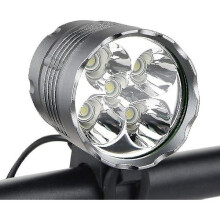 Lumini de bicicletă, lumină de bicicletă cu 6000 lumeni și 5 LED-uri, lumină frontală impermeabilă pentru bicicletă de munte cu baterie