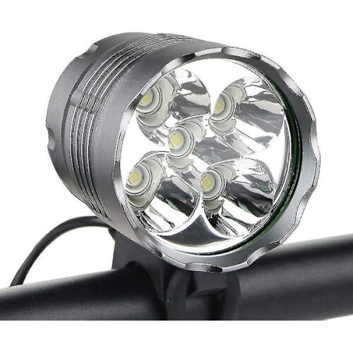 Φώτα ποδηλάτου, φως ποδηλάτου 6000Lumen5LED, αδιάβροχο μπροστινό φως ποδηλάτου βουνού