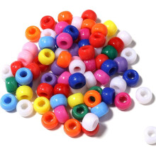 Kandi gyöngyök, ömlesztett kiszerelésben, barkácsoláshoz, ékszerkészítéshez, Kandi karkötők, 6x9 mm, kb. 1800 db, sötét színű