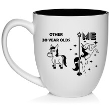 30 Year Old Superstar Unicorn Funny 30th Birthday Ceramic Coffee Mug Tea Cup Gift for Her, Friend, Coworker, Sister (16oz White)