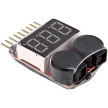 Rc 1-8s Lipo y Tester Monitor Low Voltage Buzzer Alarm Voltage Checker with Indicator for Lipo LiFe
